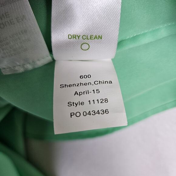 Lilly Pulitzer Dusk Silk Slip Dress Women Mint Gold Metallic Tropical Vacation S - Picture 14 of 16